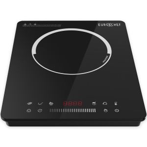 Black Eurochef induction cooktop with touch controls