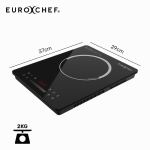 eurochef induction benchtop cooktop, 2000w, 9 heat levels, fast electric portable cooker, touch controls with slider Eurochef portable induction cooktop with touch controls