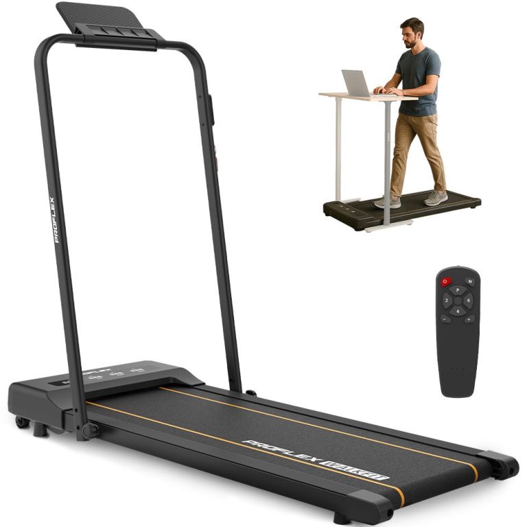 ProFlex walking treadmill with remote and desk setup