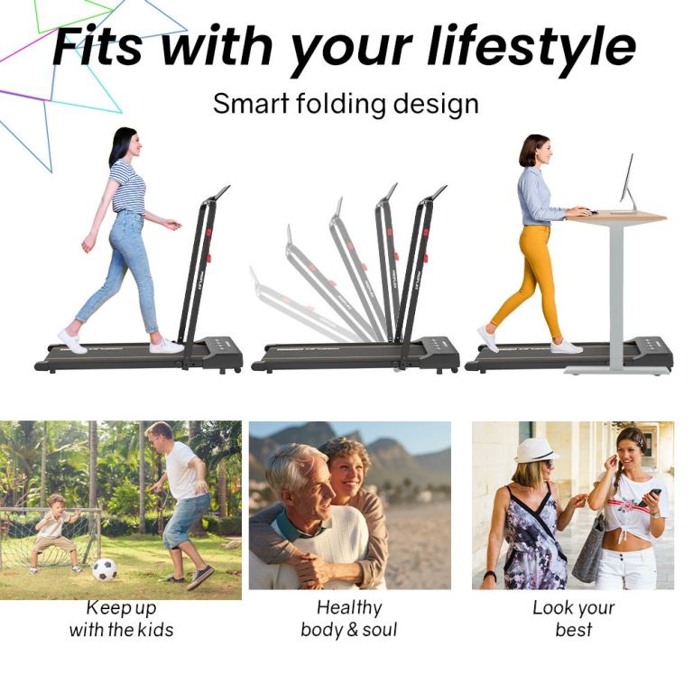 Smart folding treadmill fits active lifestyle