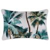 Tropical palm print rectangular cushion cover