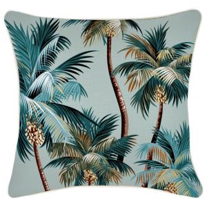 Tropical palm tree print decorative cushion