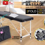 Portable aluminium massage table with carry bag