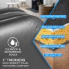 aluminium portable beauty massage table bed 2 fold 55cm black Layered waterproof vinyl cushion with high-density foam