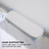aluminium portable beauty massage table bed 2 fold 55cm white White padded armrest on adjustable chair