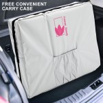 Light grey carry case in car boot