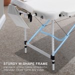 Sturdy W-shaped frame on massage table legs