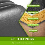 Layered foam and vinyl seat construction diagram