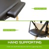 wooden portable massage table bed 3 fold 70cm black Massage chair hand rests and arm support shelf