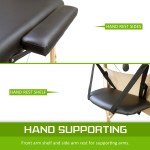 Massage chair hand rests and arm support shelf