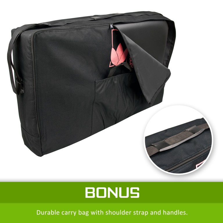 Black durable carry bag with shoulder strap