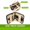 wooden portable massage table bed 3 fold 70cm black Folded portable massage table underside with headrest