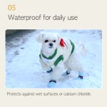 28pc x dog shoes waterproof disposable boots anti slip pet socks l yellow Small white dog wearing waterproof boots in snow