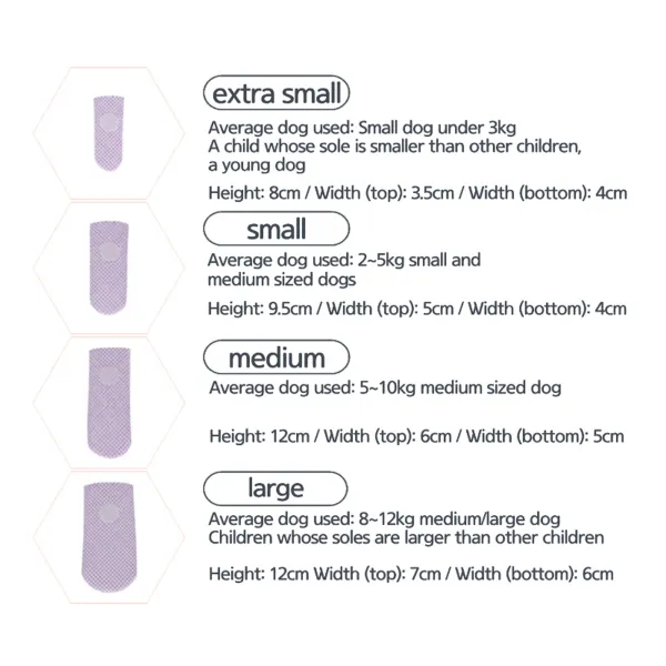 28pc x dog shoes waterproof disposable boots anti slip pet socks m violet Dog boot size chart extra small to large