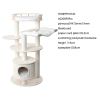 honeypotcat enduring comfort sisal & wood tree 128cm Beige multi-level cat tree with scratching posts