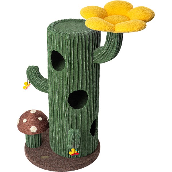v390 220601g 202507030915 00.jpg Cactus-shaped cat tree with yellow flower top