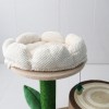 Flower-shaped cat tree with plush petals