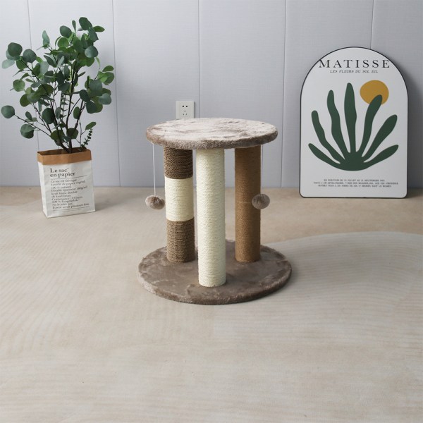 catio multiple cat scratching post with cat perch Compact cat scratching post with sisal columns