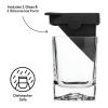 Glass with black silicone ice form insert