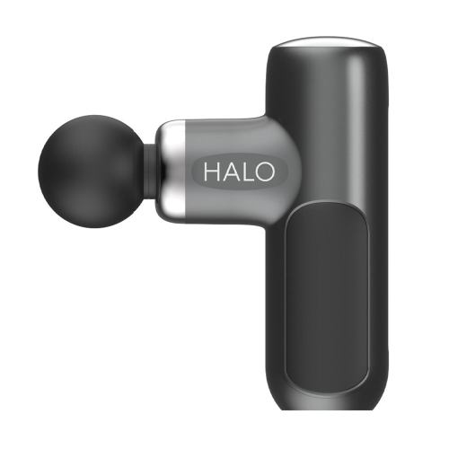 HALO handheld percussion massage gun in black