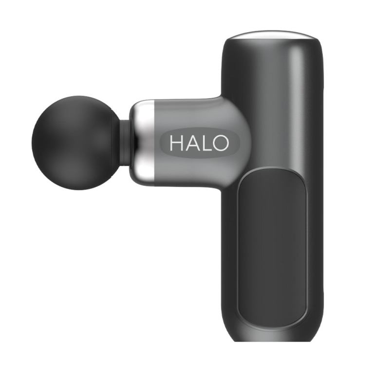 HALO handheld percussion massage gun in black