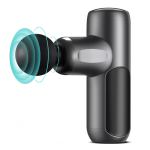 Handheld percussion massage gun with vibration waves