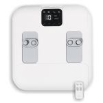 White wall-mounted panel heater with digital display