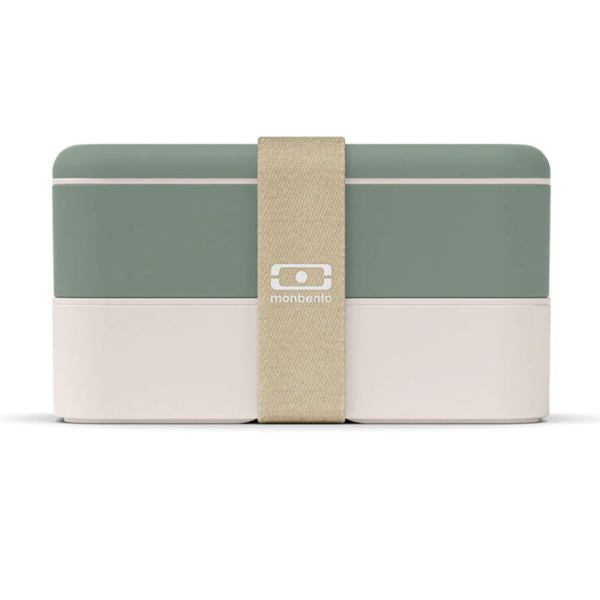 monbento mb original bento box green natural Sage green and beige bento lunch box