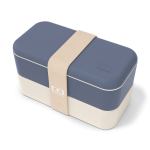 v398 mo 11900060 202603171705 00.jpg Blue and beige bento lunch box with strap