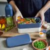 monbento mb original bento box blue natural Healthy bento lunchbox with noodles and vegetables