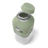 Green children’s thermos bottle with raccoon design