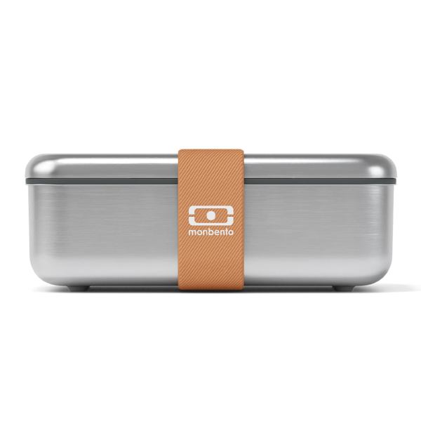 monbento mb sense bento box canyon Stainless steel Monbento lunch box with orange band