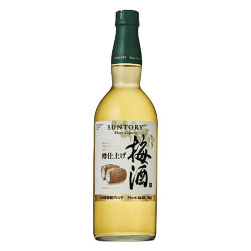 Bottle of Suntory plum liqueur with green cap