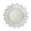 Round sunburst mirror with gold trim