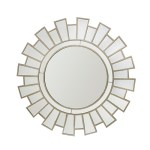 wall mirror mdf silver clear image lightweight mrr 02 Round sunburst mirror with gold trim