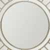 Circular skylight with geometric patterned ceiling