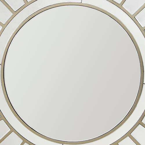 Circular skylight with geometric patterned ceiling