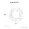 Round sunburst wall mirror, 80 cm diameter