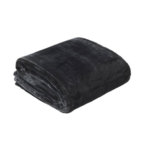 v442 atx blanket plushvelvet charcoal ds 202603021135 00.jpg Folded dark grey plush blanket on white background