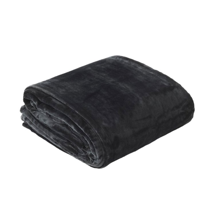 v442 atx blanket plushvelvet charcoal ds 202603021135 00.jpg Folded dark grey plush blanket on white background