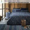 pip studio tutti i fiori dark blue cotton quilt cover set queen Dark blue floral quilt cover set on bed
