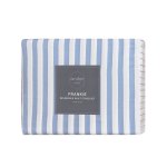 Blue and white striped quilt cover set package