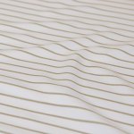 ardor frankie natural stripe yarn dyed reversible quilt cover set queen White fabric with thin beige stripes