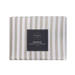ardor frankie natural stripe yarn dyed reversible quilt cover set queen Beige and white striped quilt cover set package