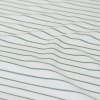 ardor frankie sage stripe yarn dyed reversible quilt cover set queen Close-up of white fabric with green stripes