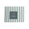 ardor frankie sage stripe yarn dyed reversible quilt cover set queen Green and white striped quilt cover set