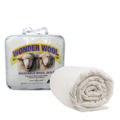 v442 str quilt 500washablewool cream qs 209274 00.jpg Wonder Wool washable wool quilt with packaging