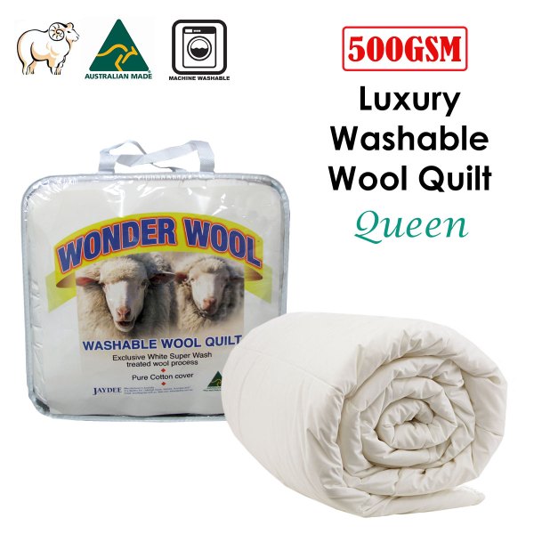 500gsm washable wool quilt queen Wonder Wool washable wool quilt queen size