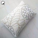 100% cotton coverlet set eliana queen White floral embroidered cushion on light floor