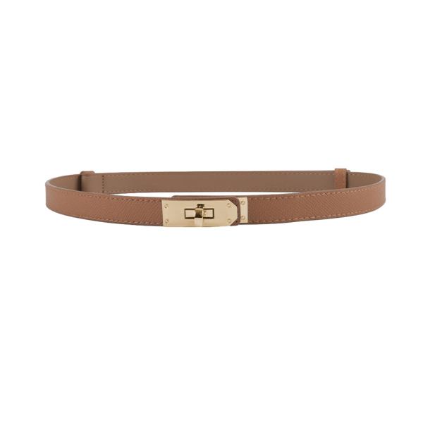 v462 fb 82 03 96524 00.jpg Slim brown leather belt with gold buckle